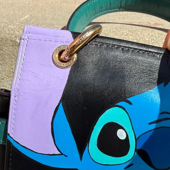 Stitch Themed Black and Blue Handbag - Picture 4 of 6